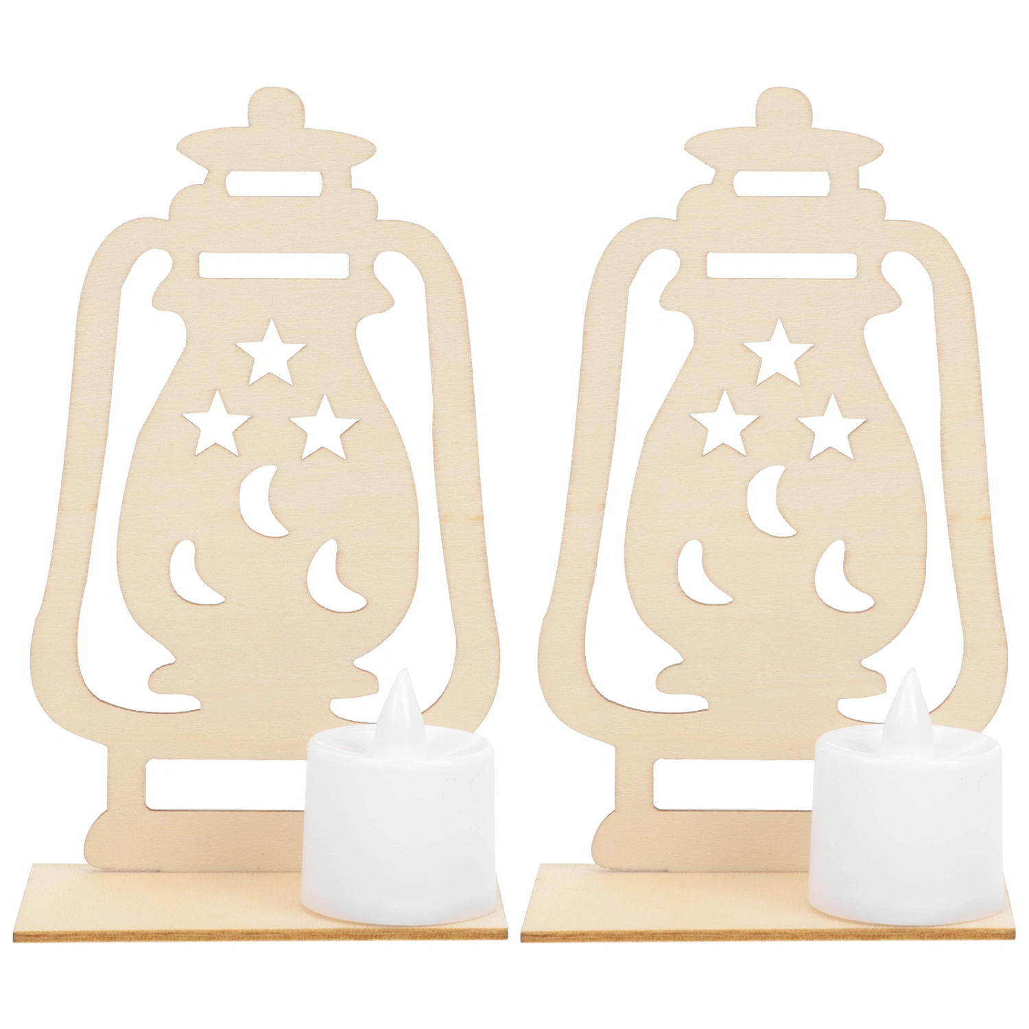 2PCS Corban Festival Electronic Candle Lights Simulation Kerosene Lamp Shape Decors