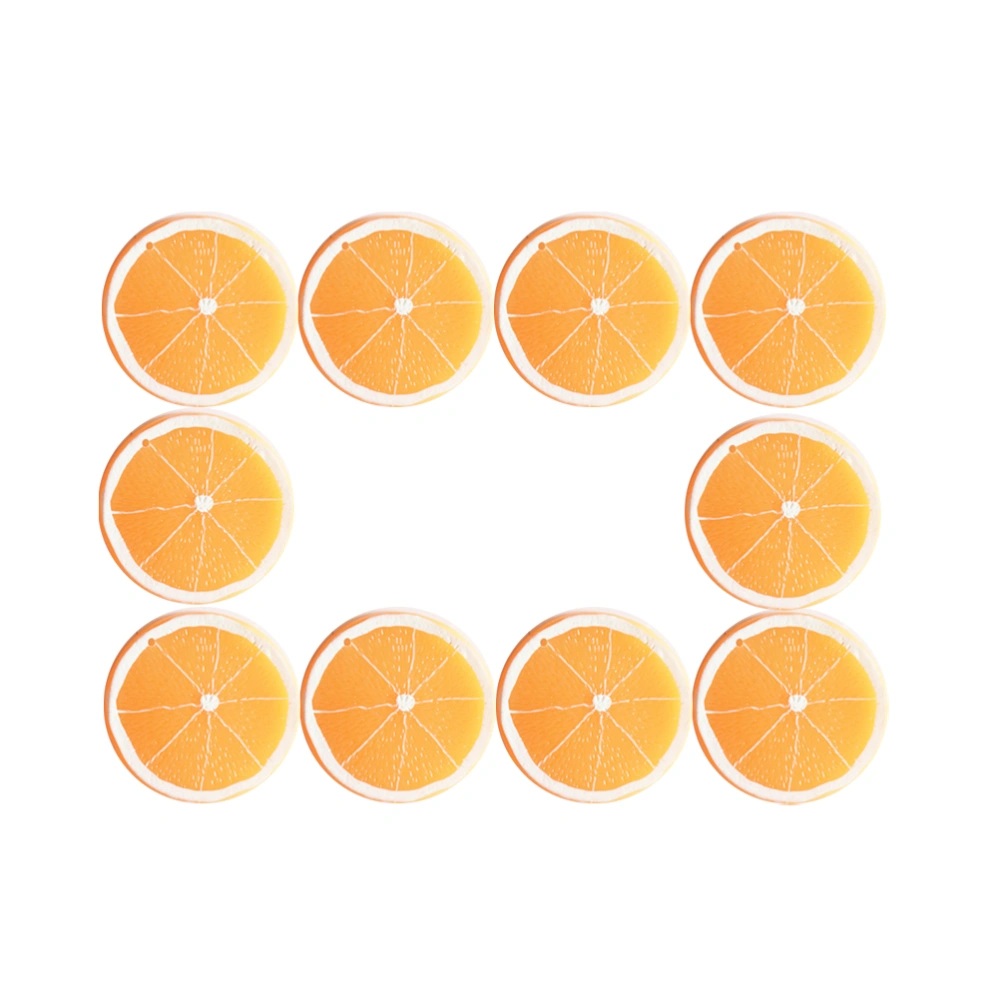 10pcs Simulation Fruit Earring Ornaments Stylish Eardrop Props Creative Earring DIY Accessory for Women Girls (Orange, L Size)