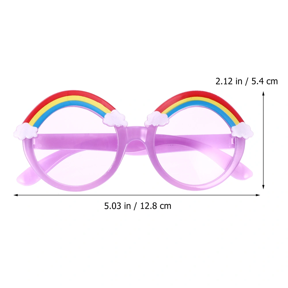 2Pairs Decorative Children Sunglasses Colored Kids Eyeglasses Adorable Eyewear