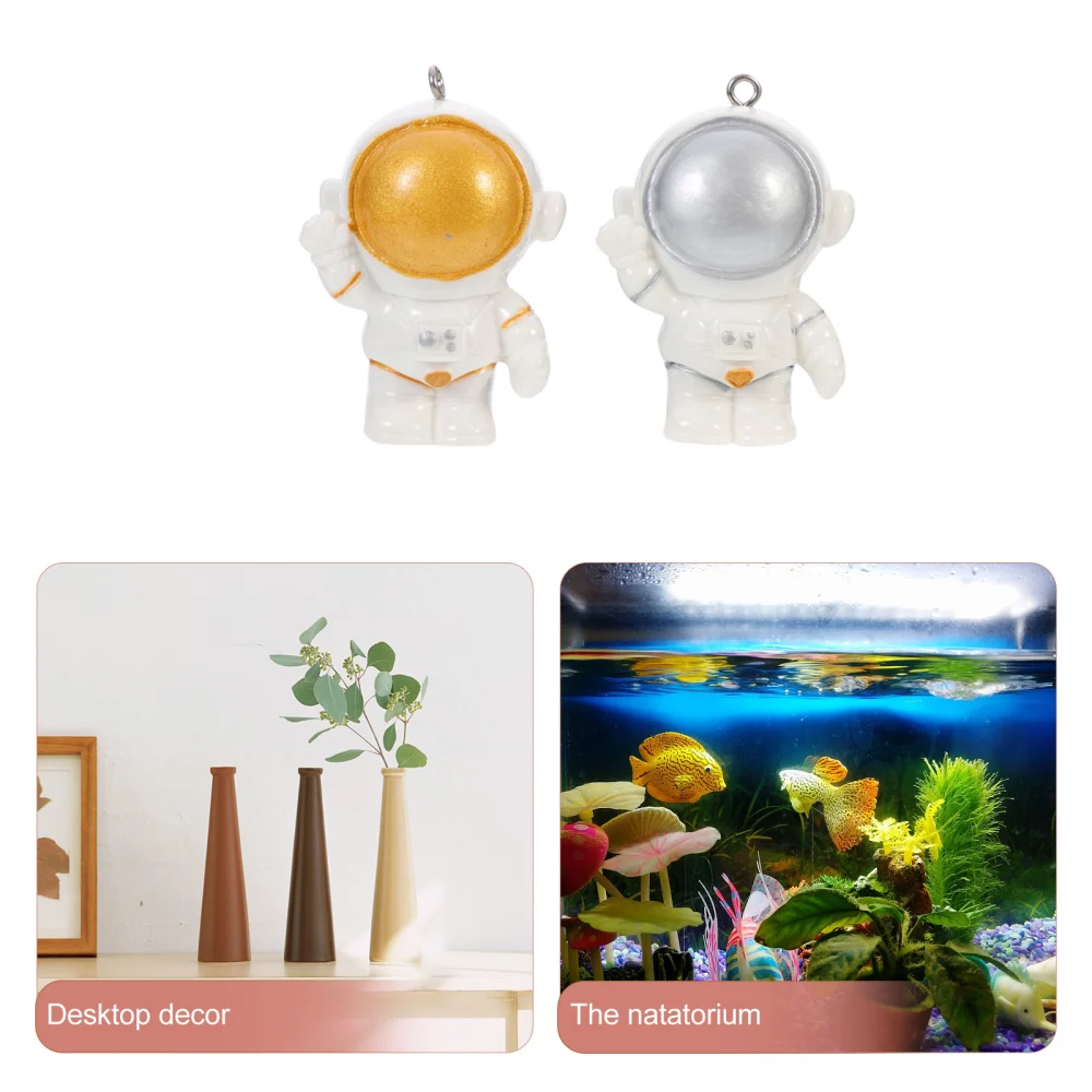 2Pcs Floating Spacemen Decor Aquarium Floating Spacemen Fish Tank Diver Decor Floating Ornament