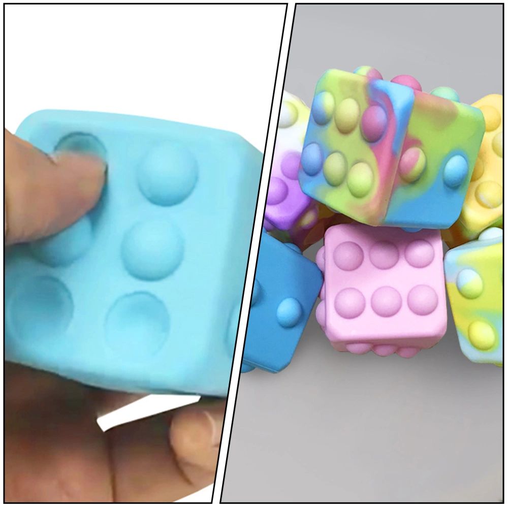 2pcs Safe Baby Dice Toys Decompression Cube Toys Children Playthings (Random Color)