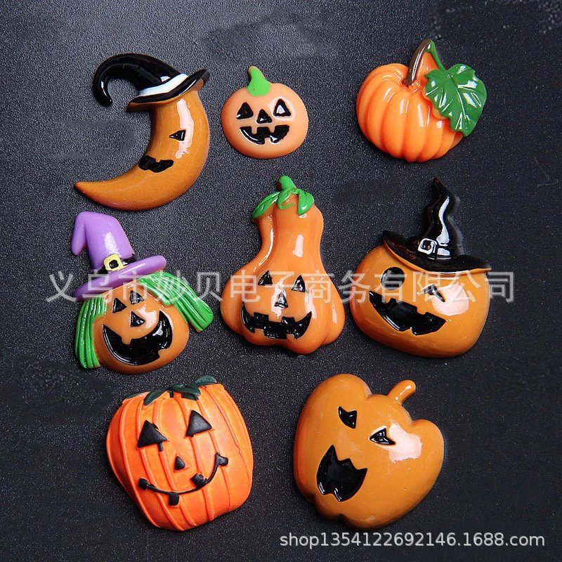 24Pcs Halloween Pumpkin Charms Small Pumpkin Charms Mini Pumpkin Charms DIY Phone Shell Charms