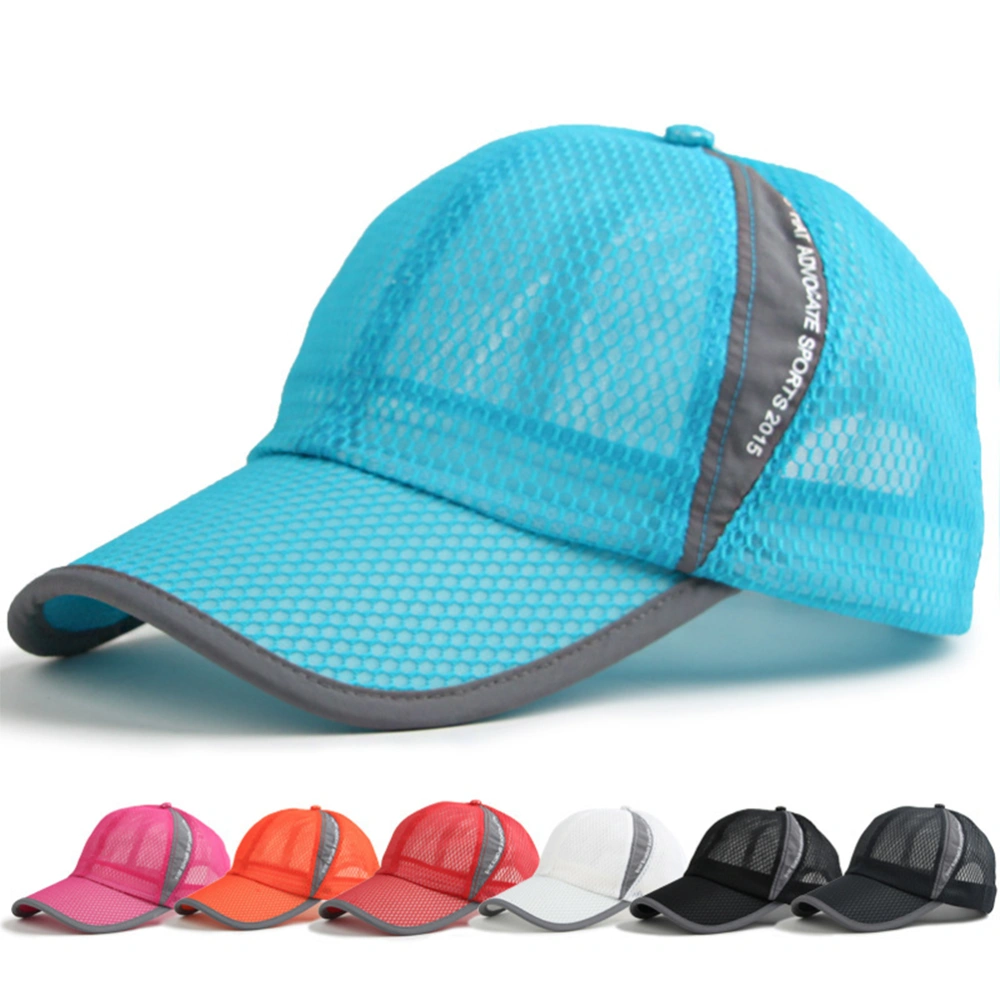 Men Caps Quick Dry Outdoor Summer Sun Protection Hat Casual Sports Mesh Baseball Caps(Orange,L: 58-60cm)