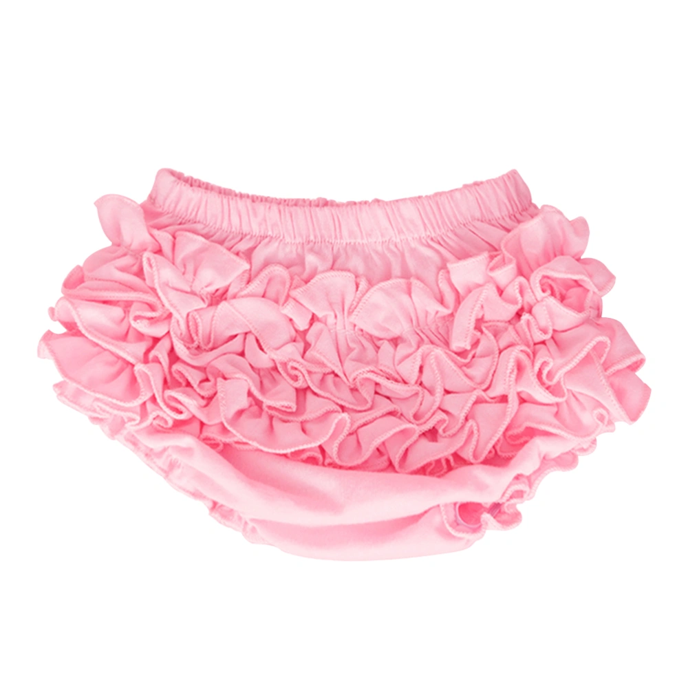 Baby Girl Ruffle Lace Pure Cotton Panties Diaper Cover for Halloween Size L (Pink)