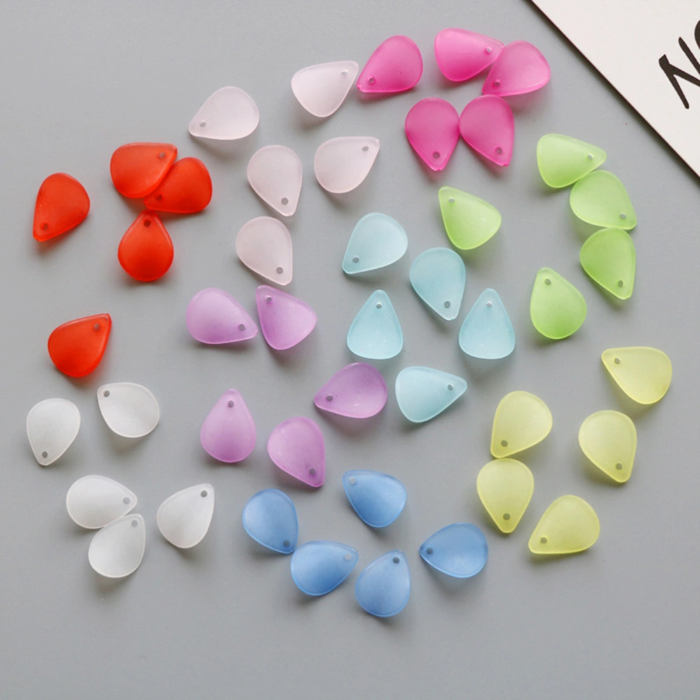 1 Pack of 300pcs Acrylic Candy-colored Petals DIY Jewelry Pendant Handmade Crafts DIY Accessories for Friends (Sky-blue)