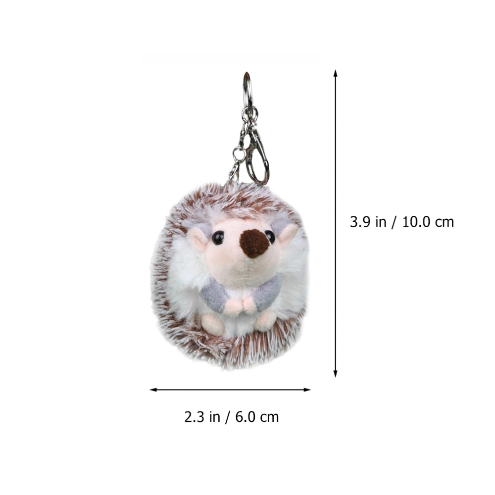 2pcs Hedgehog Keychains Gift Plush Key Holder Pendant Key Rings Craft Ornaments