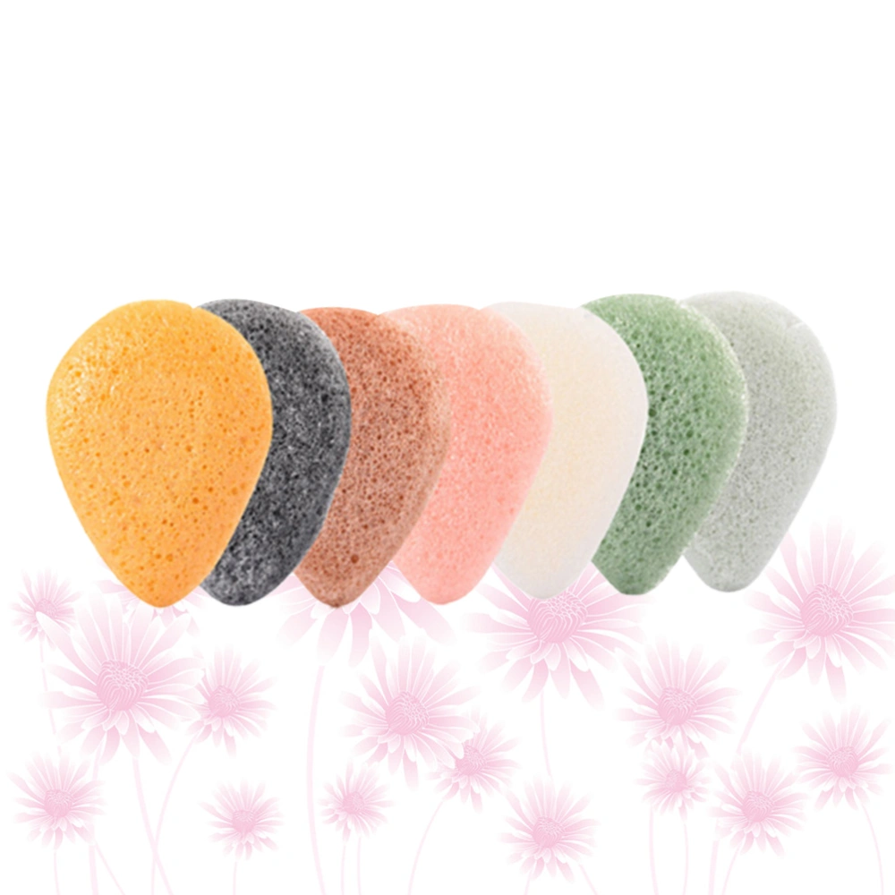 7Pcs Konjac Face Puff Makeup Removal Puff Sponges Face Washing Puff Face Cleansing Sponge