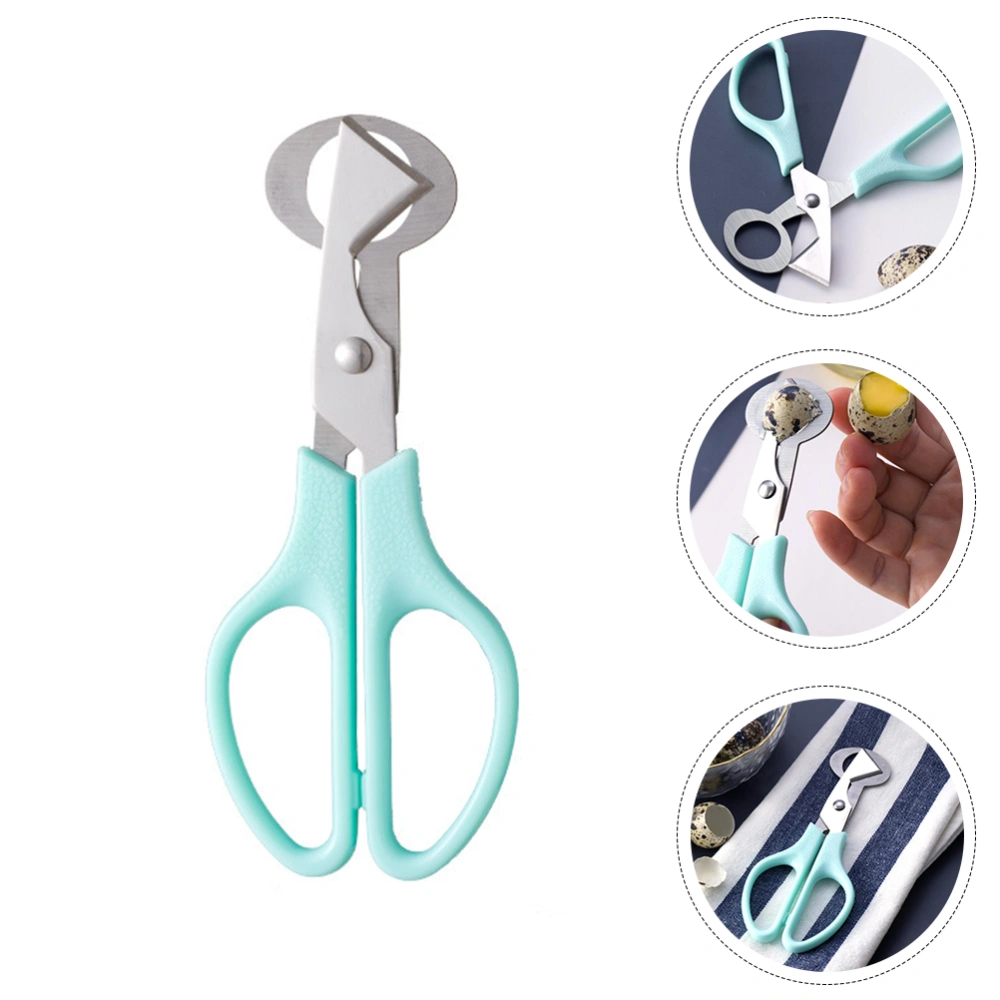 2Pcs Creative Egg Shell Cutters Stainless Steel Kitchen Egg Shears Tools (Sky-blue)