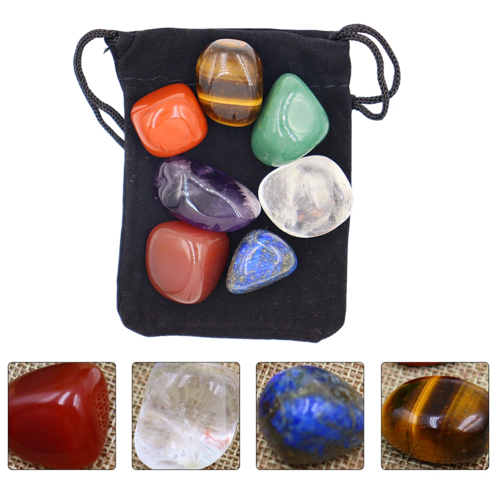 1 set of Seven Chakra Stone Natural Stones Rough Stones Yoga Energy Stones