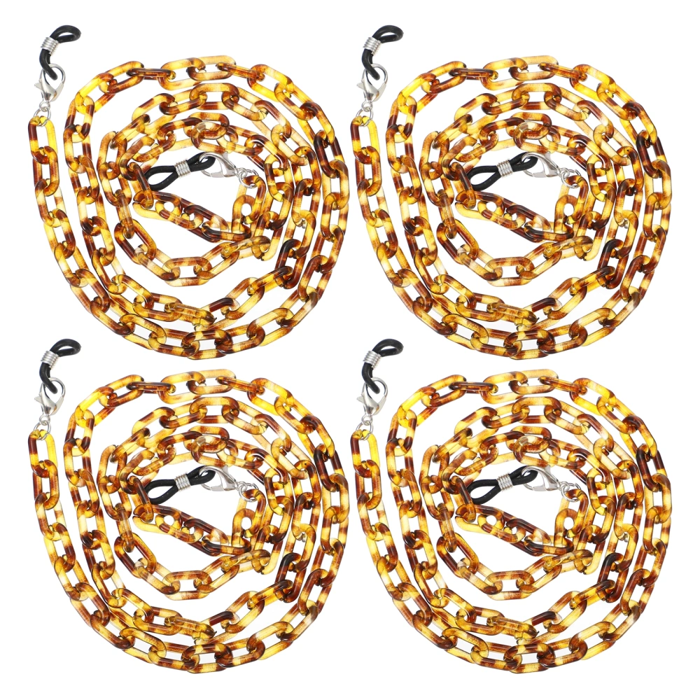 4Pcs Leopard Mask Hanging Chains Kids Mask Lanyards Eyeglasses Acrylic Chains