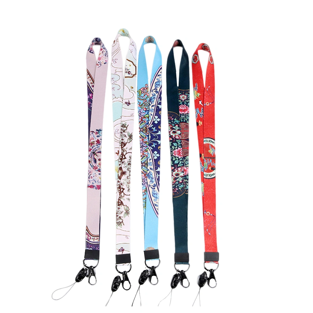 6pcs Retro Lanyard Neck Strap Wide Lanyards for keys ID Mobile Phone (Random Color)