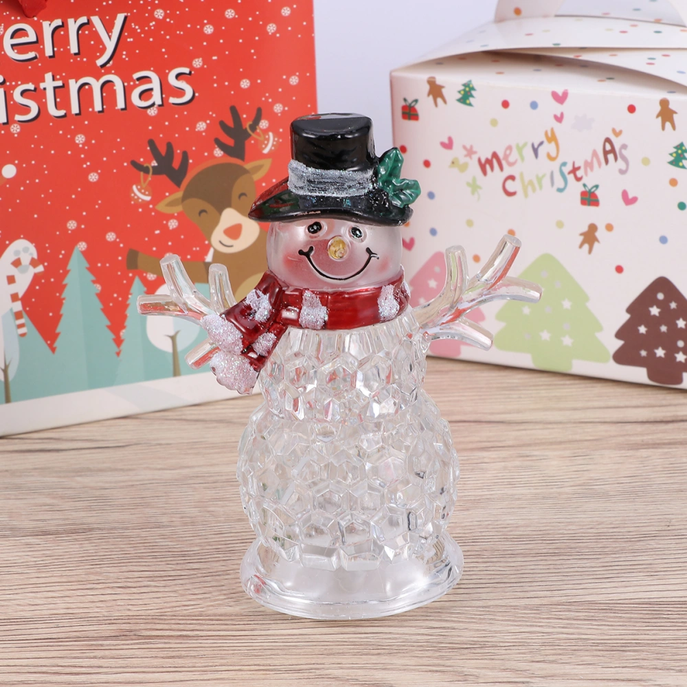 Creative Snowman Acrylic Luminous Decorative Ornaments Christmas Scene Layout Supplies (Random Style)