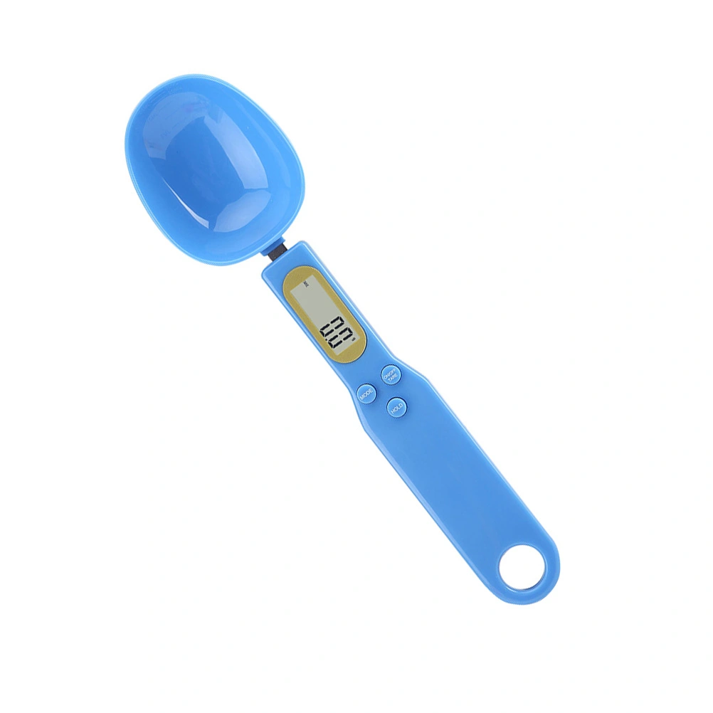 Mini Plastic Digital Spoon Scale LCD Display Electronic Measuring Spoon Household Supplies Food Weighing Scale for Home Kitchen (Blue) (500g/0.1g)
