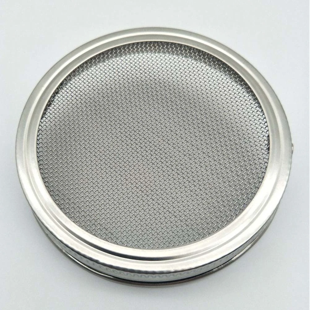 3pc 86mm Stainless Steel Sprouting Lids for Wide Mouth Mason Jars for Making Organic Sprout in House and Kitchen