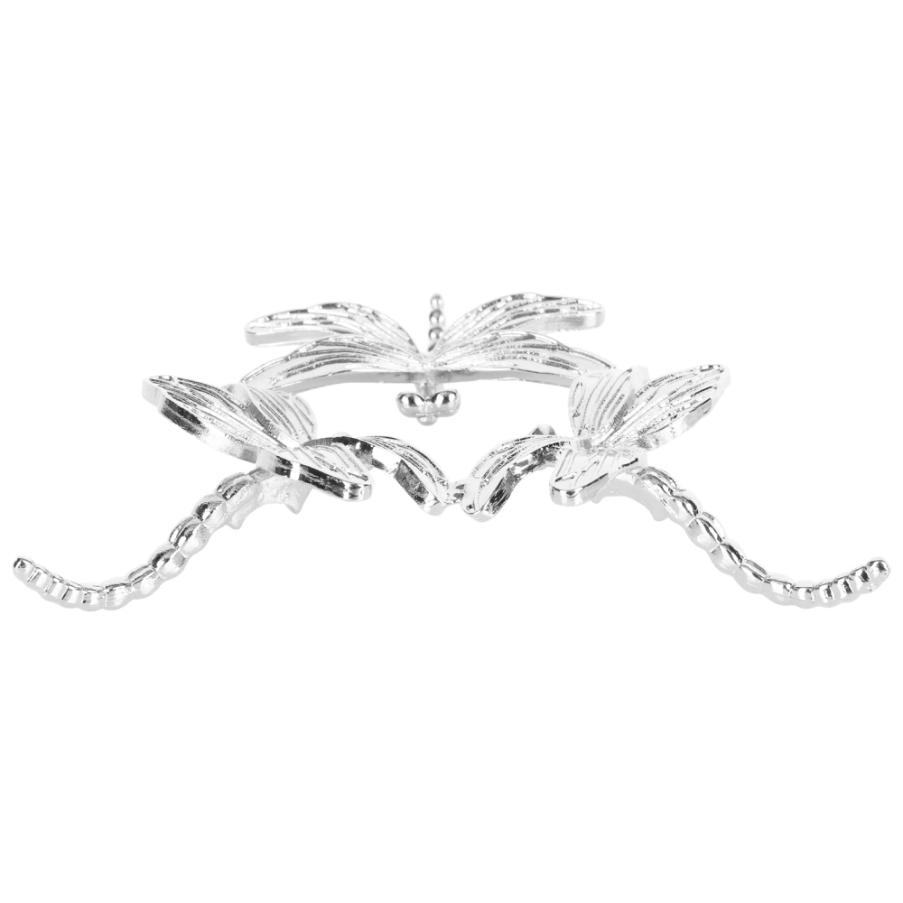 1pc Dragonfly Shape Crystal Ball Holder Metal Desktop Adornment Home Decor