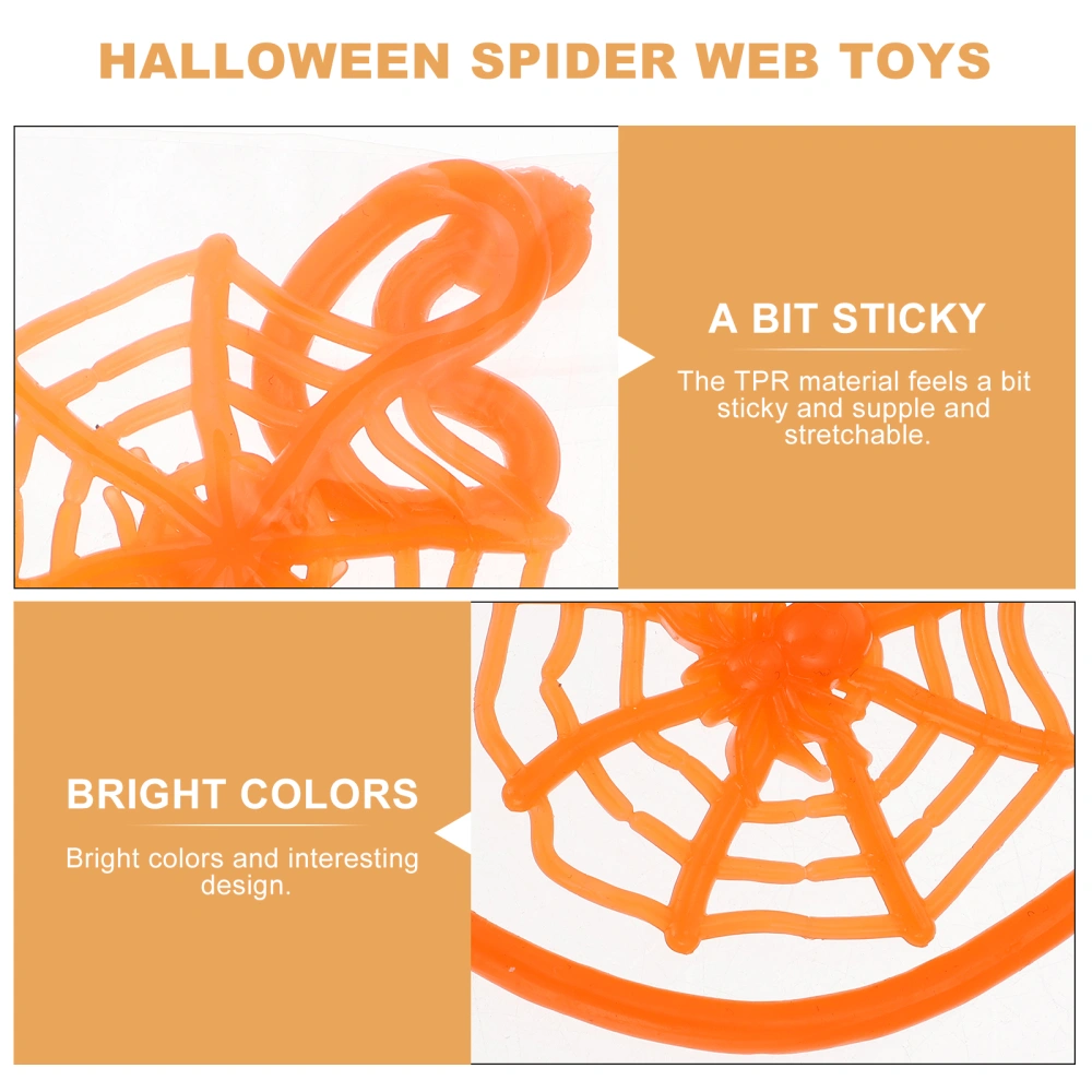 15Pcs Horrible Simulation Spider Web Shaped Halloween Party Toys Gifts for Children