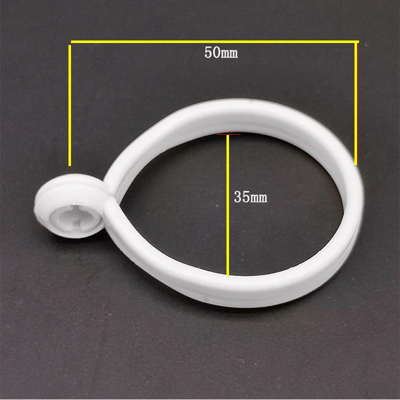 30pcs Heavy Duty Curtain Rings Household Drapery Rings Plastic Bathroom Curtain Ring