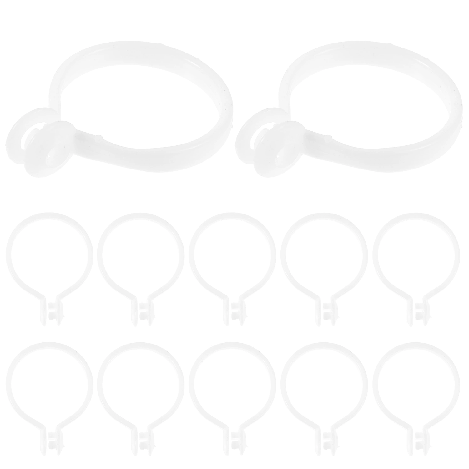 30pcs Heavy Duty Curtain Rings Household Drapery Rings Plastic Bathroom Curtain Ring