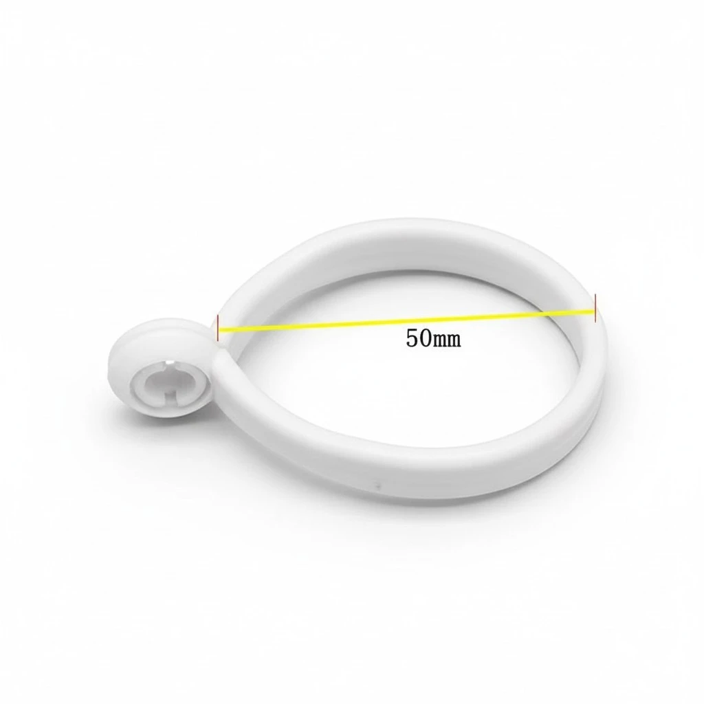 30pcs Heavy Duty Curtain Rings Household Drapery Rings Plastic Bathroom Curtain Ring