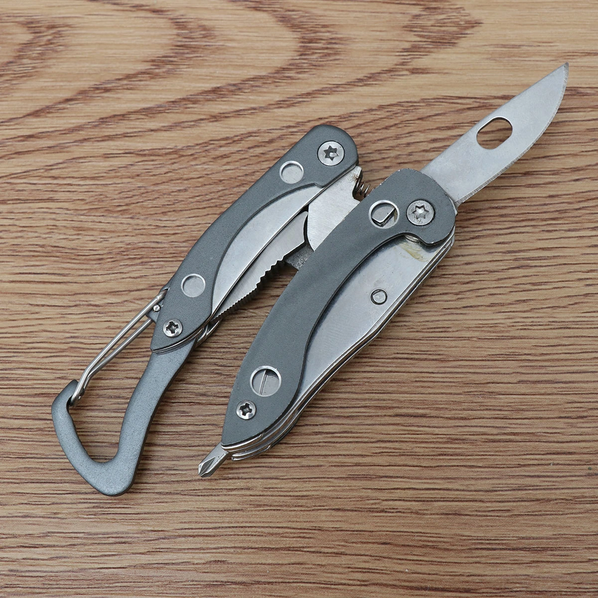 Outdoor Multitool Pliers Foldable Screwdriver Set Fishing Survival Portable Pocket Hand Tools (Dark Grey+Silver)