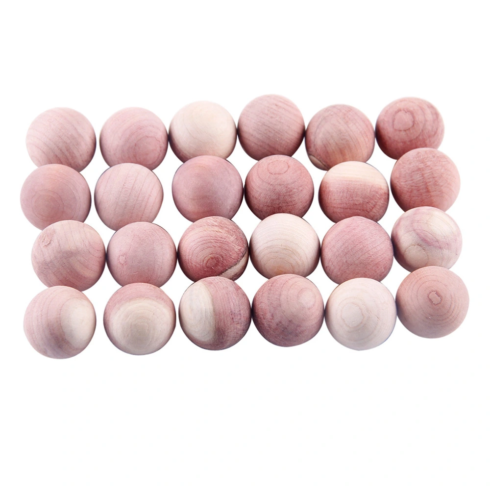 24Pcs Useful Cedar Wood Balls Natural Insect Repellent Balls Chocolate