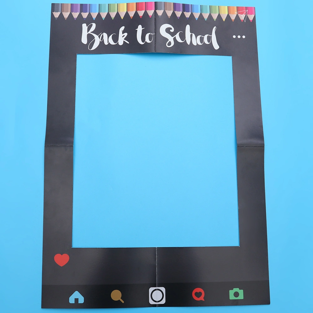 BACK TO SCHOOL Party Props Paper Photo Frame Class Party Decorative Paper DIY Photo Frame Props