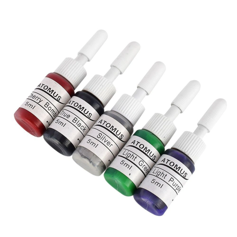 10 Bottles 5ML Ink Pigments Eyebrow Eyeliner Body Arts Paints Microblading Color Pigment