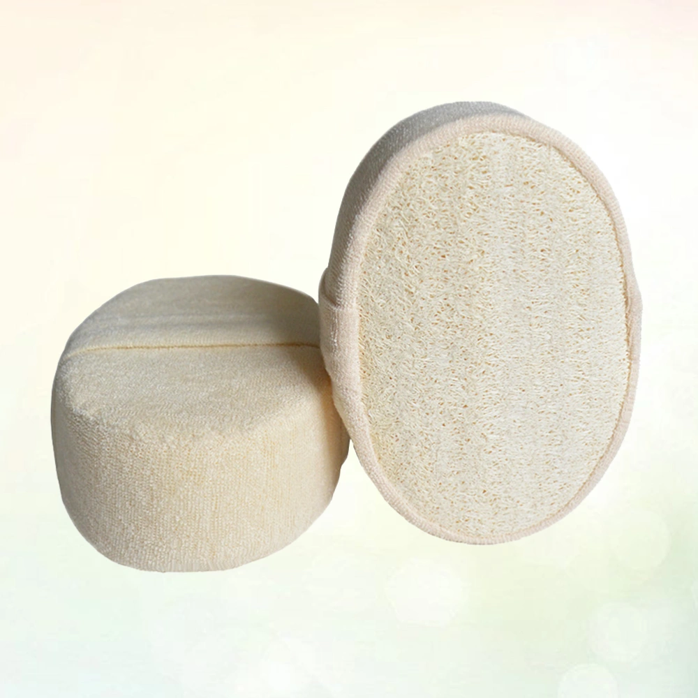 2pcs Natural Loofah Sponge Bath Ball Shower Rub For Whole Body Healthy Massage Brush