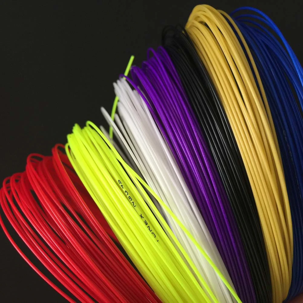 10pcs High Elastic Durable Badminton Racket String Racquet Replacement Lines (Random Color)