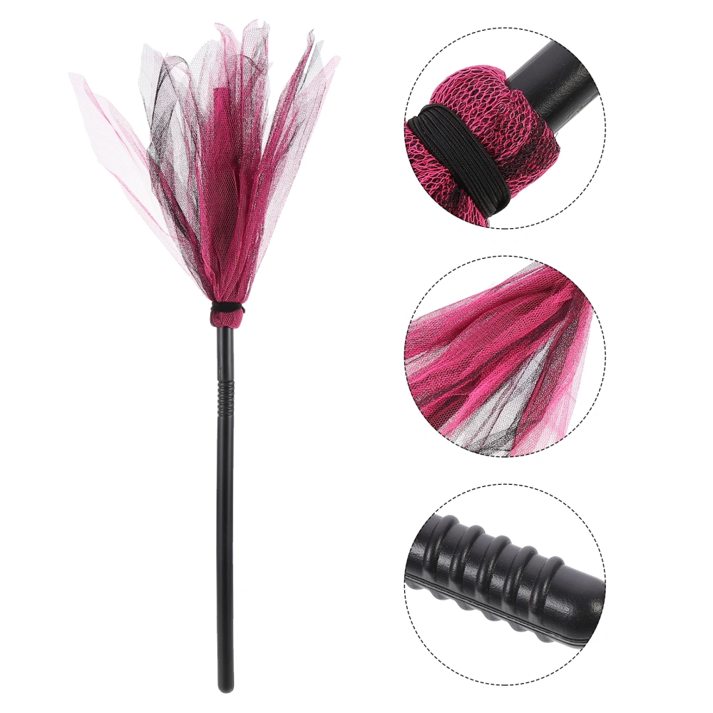 1PC Halloween Evil Witch Costume Accessories Plastic and Mesh Witch Broom