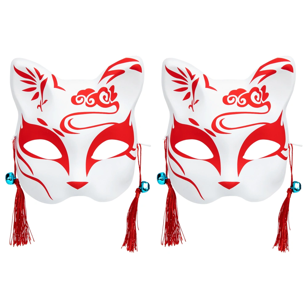 2Pcs Decorative Foxes Masks Multi-function Animal Masks Delicate Party Masks Party Accessory