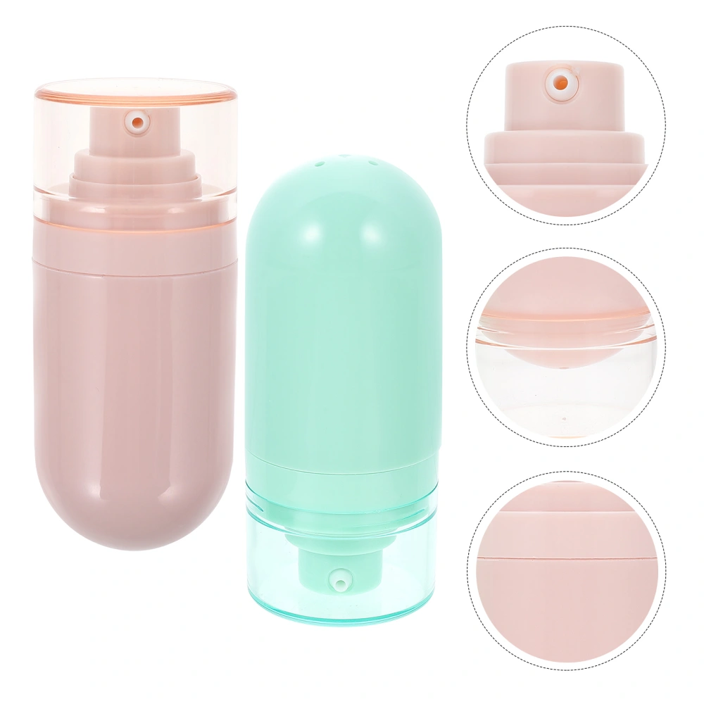 2pcs Vacuum emulsions sub bottle press type skin care product packing bottle