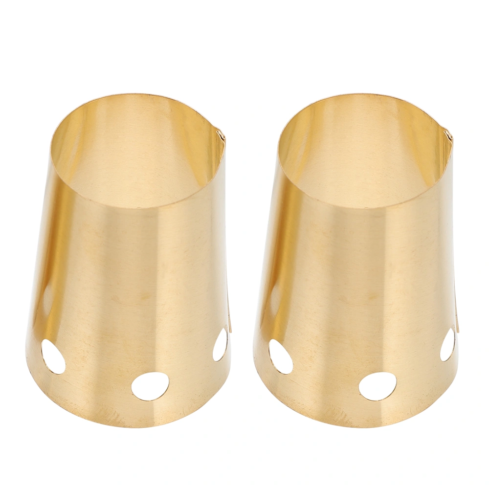 2pcs Practical Alcohol Lamp Caps Copper Alcohol Light Cover Experiment Supplies