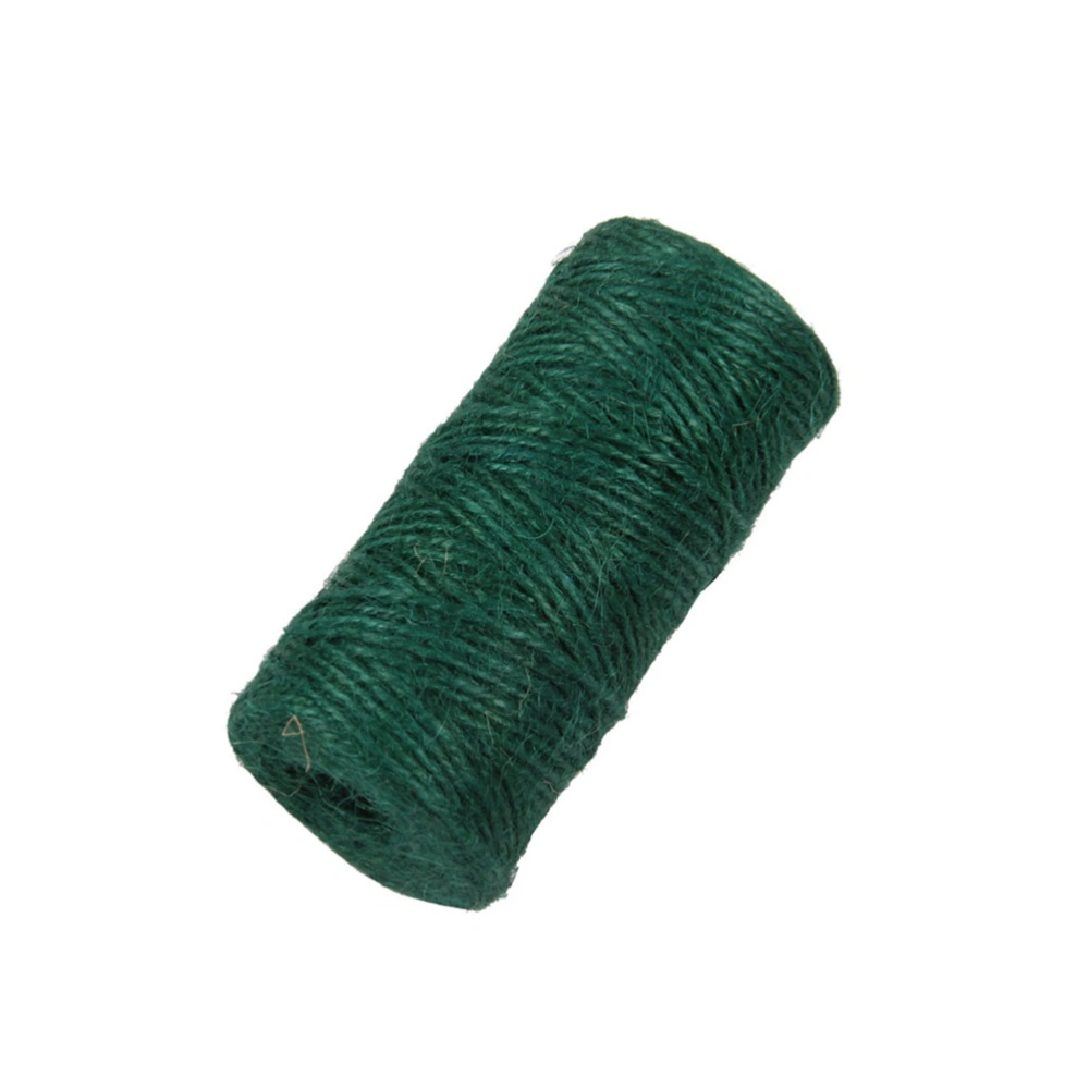 100M Hemp Rope Arts and Crafts Hemp Rope For Gifts DIY Crafts Festive Decoration Bundling and Gardening (Dark Green)