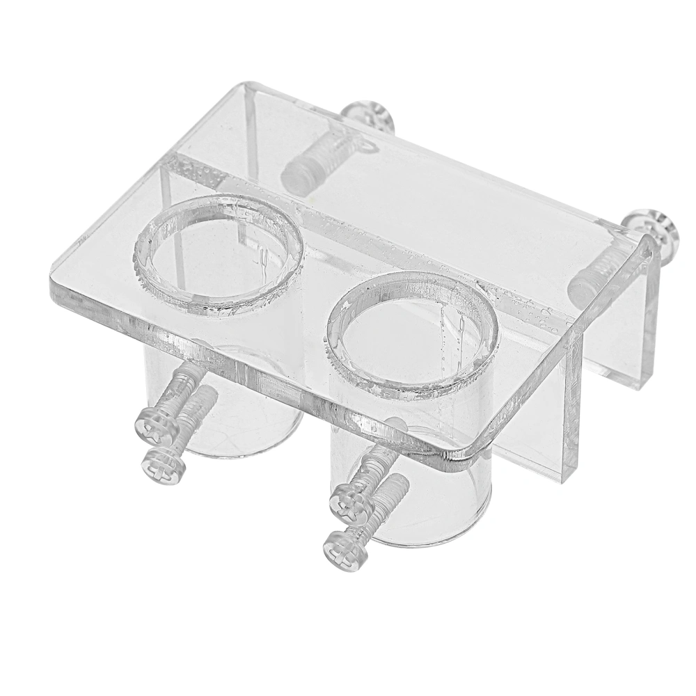 Aquarium Water Pipe Clamp Dual Slots Transparent Water Tank Hose Bracket