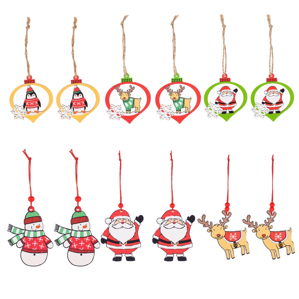 12pcs Xmas Home Decor Christmas Door Pendants Window Hanging Decorative Pendants