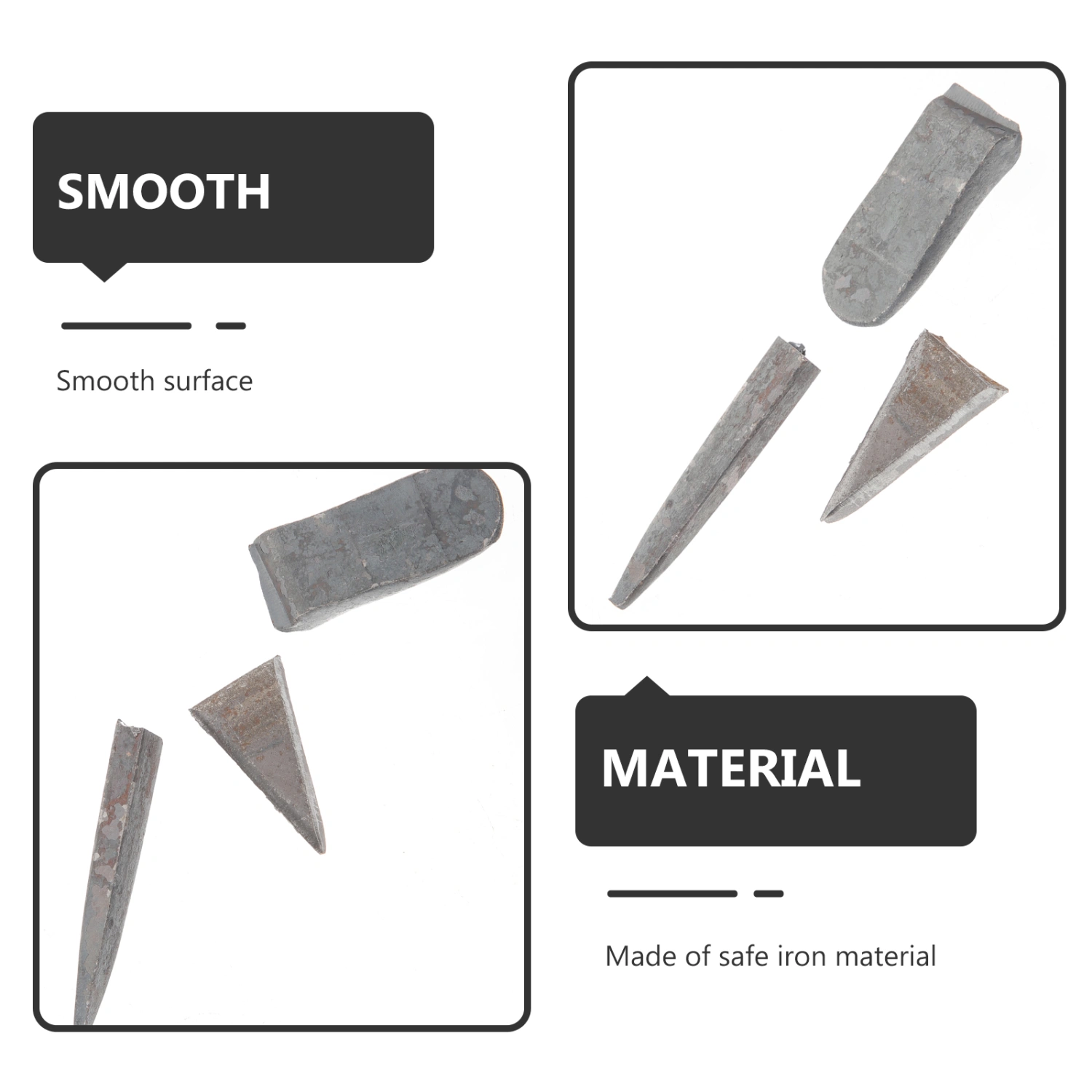 3Pcs Axe Handle Splitting Wedges Cone Shaped Wedges Axe Handle Fixing Accessories