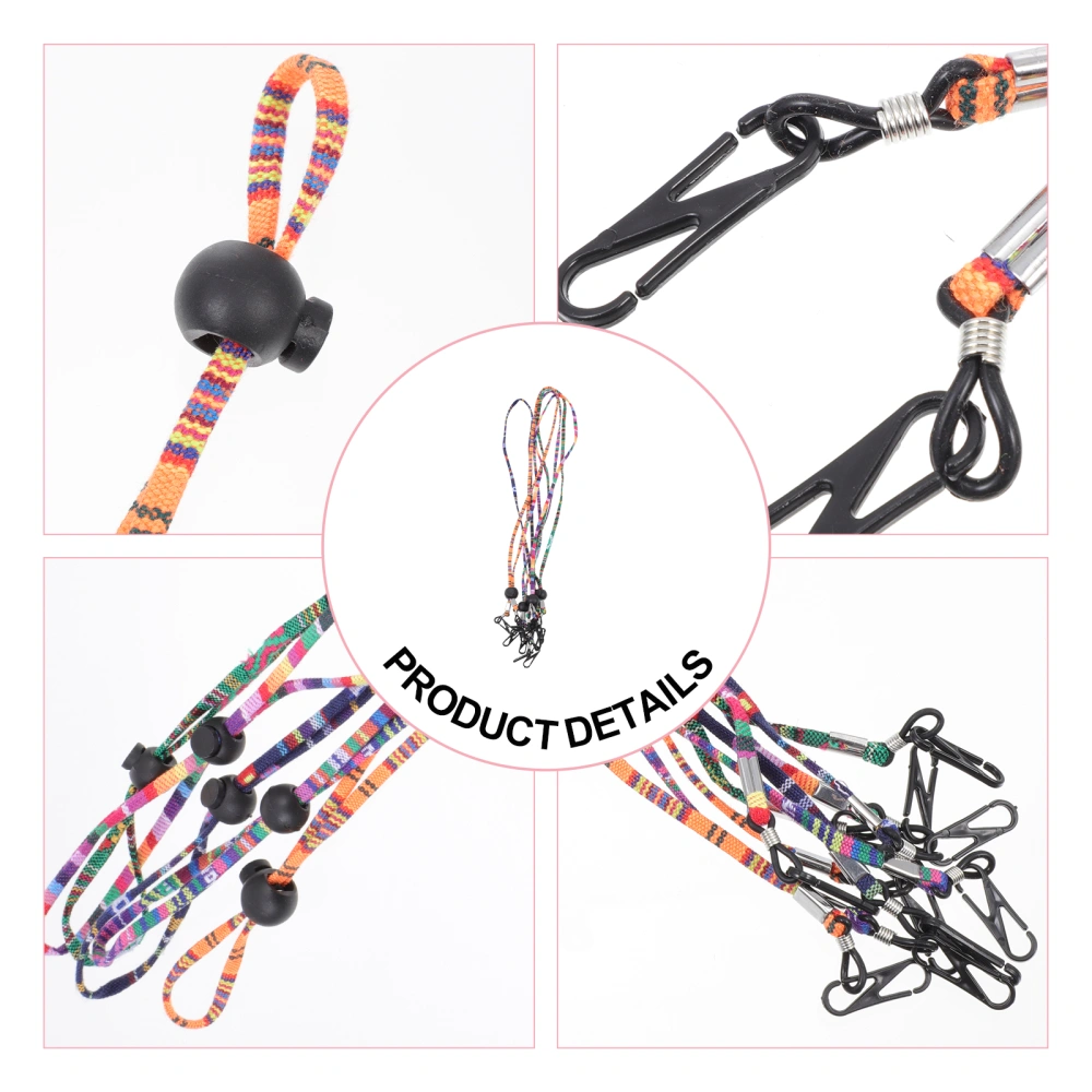 5Pcs Ethnic Style Glasses Chain Hanging Glasses Rope Anti-lost Eyeglass Lanyard