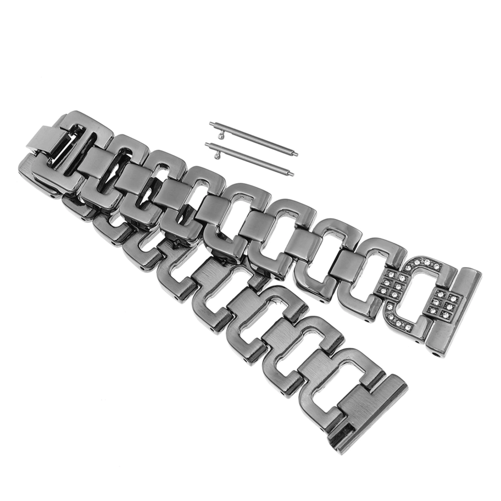 Zinc Alloy 20mm Watchbands Studded Diamonds Watch Strap Compatible with Active 2