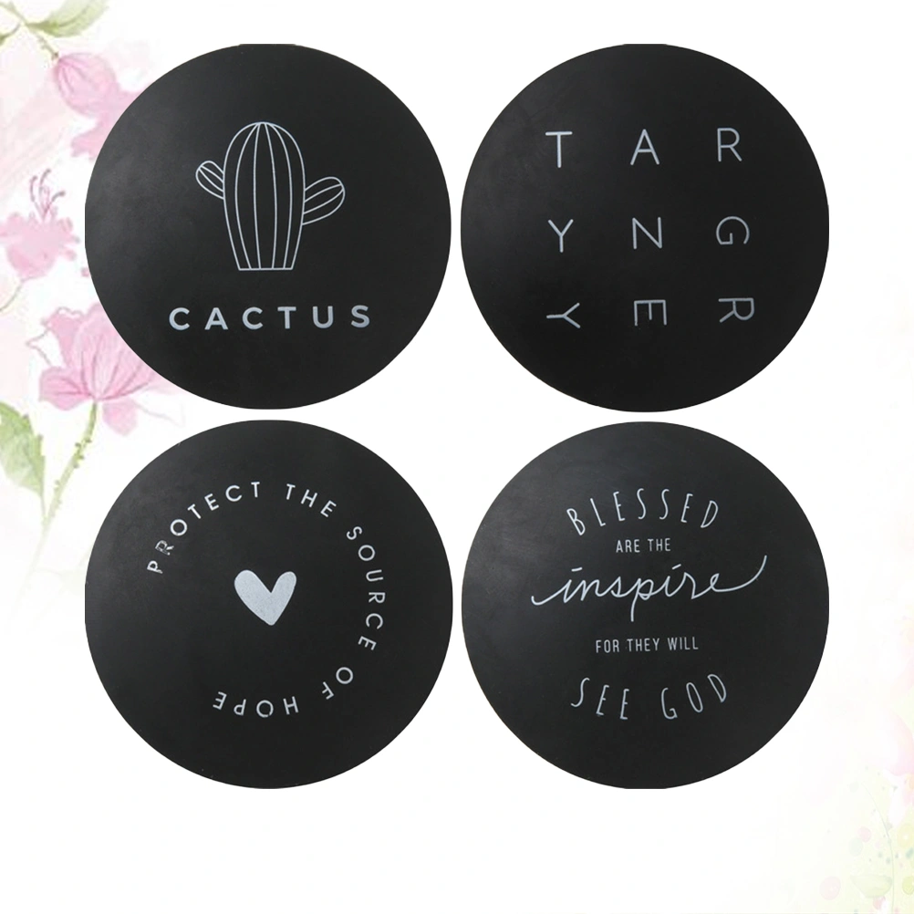 4PCS Door Knob Wall Bumper Guard Door Crash Pad Thickened Self Adhesive Protectors Stopper Anti Collision Pad (Black)