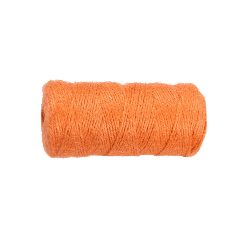 100M Hemp Rope Arts and Crafts Hemp Rope For Gifts DIY Crafts Festive Decoration Bundling and Gardening (Orange)