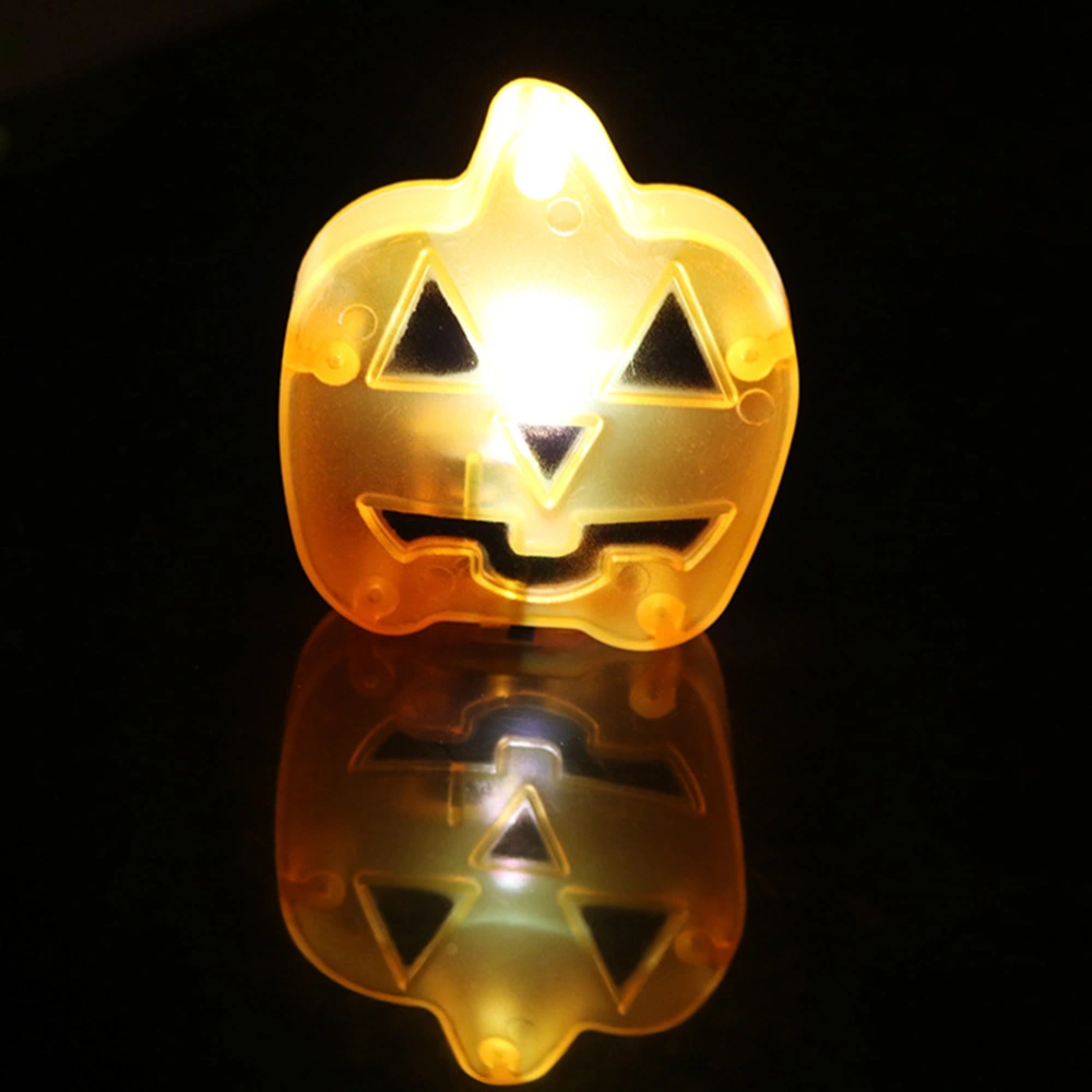 4pcs Halloween Mini Pumpkin Lantern LED Grimace Light Waterproof Small Night Lamp