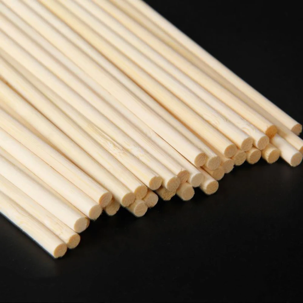 100pcs Unfinished Natural Wood Craft Dowel Rods Sticks Kids Children DIY Materials (200x2x2mm)