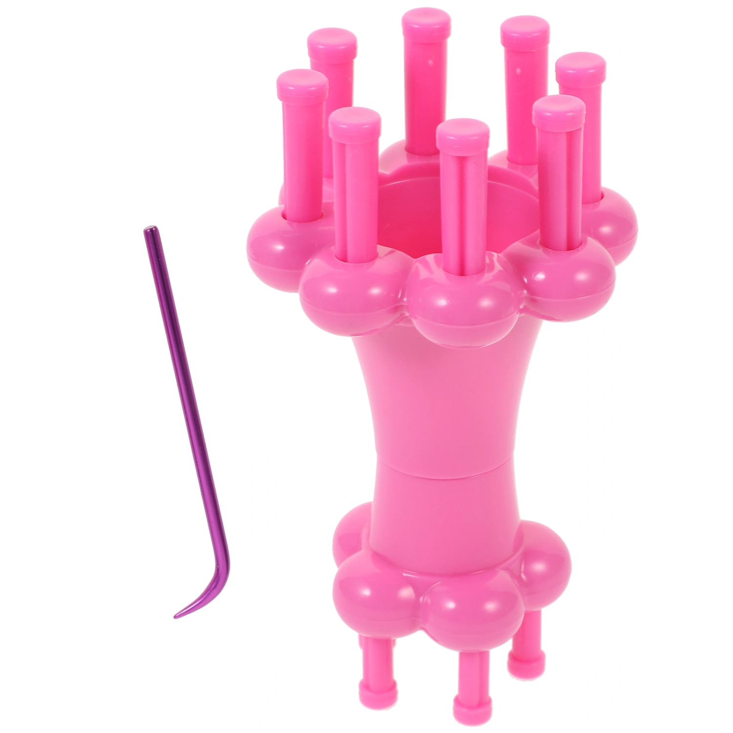 2pcs Double End Rope Braiding Machine Winding Rope Device Flower Knitting Set Weaving Tools Rosy
