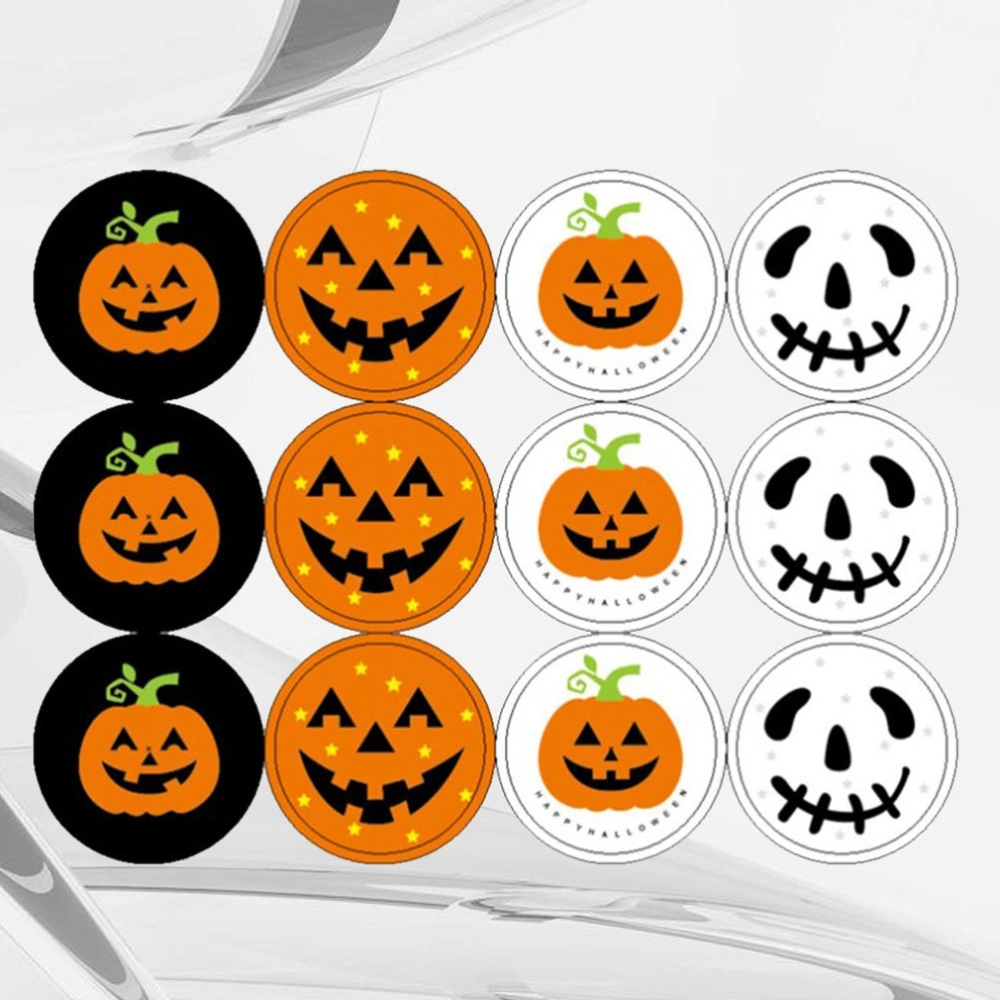 240Pcs Halloween Pumpkin Stickers Embellishments for Children Craft Projects Making Scrapbooking Decoration