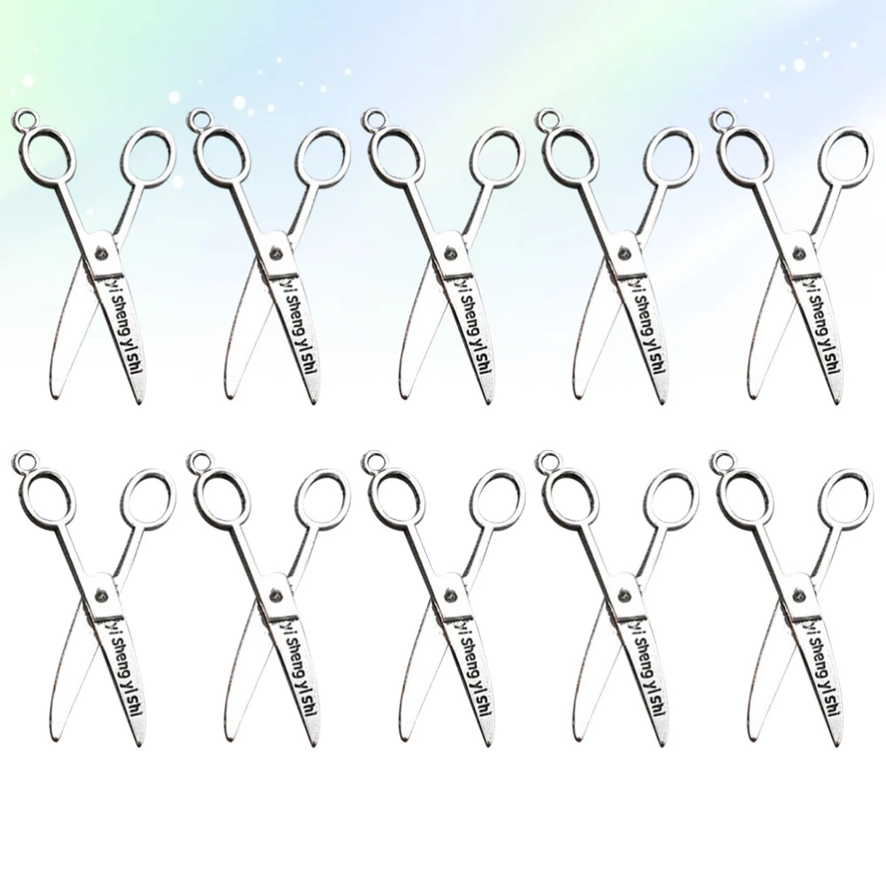 40pcs Silver Scissors Styling Pendant Mini Scissors Charms Alloy DIY Jewelry Making Material Accessories for Necklace Bracelet(20pcs in 1 Set)