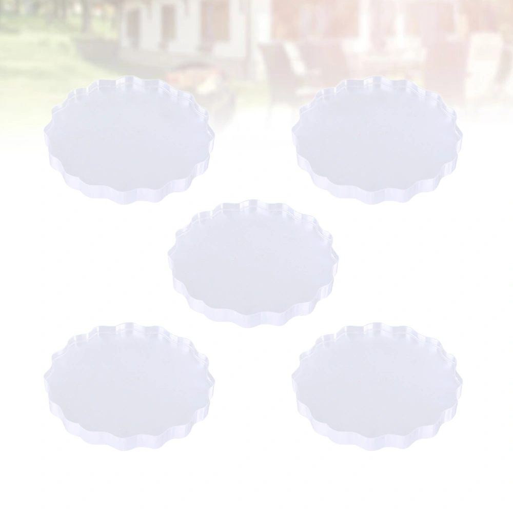 5Pcs Acrylic Seal Plates Clear Stamping Board Essential Stamping Accessories for Home Shop 5x5cm