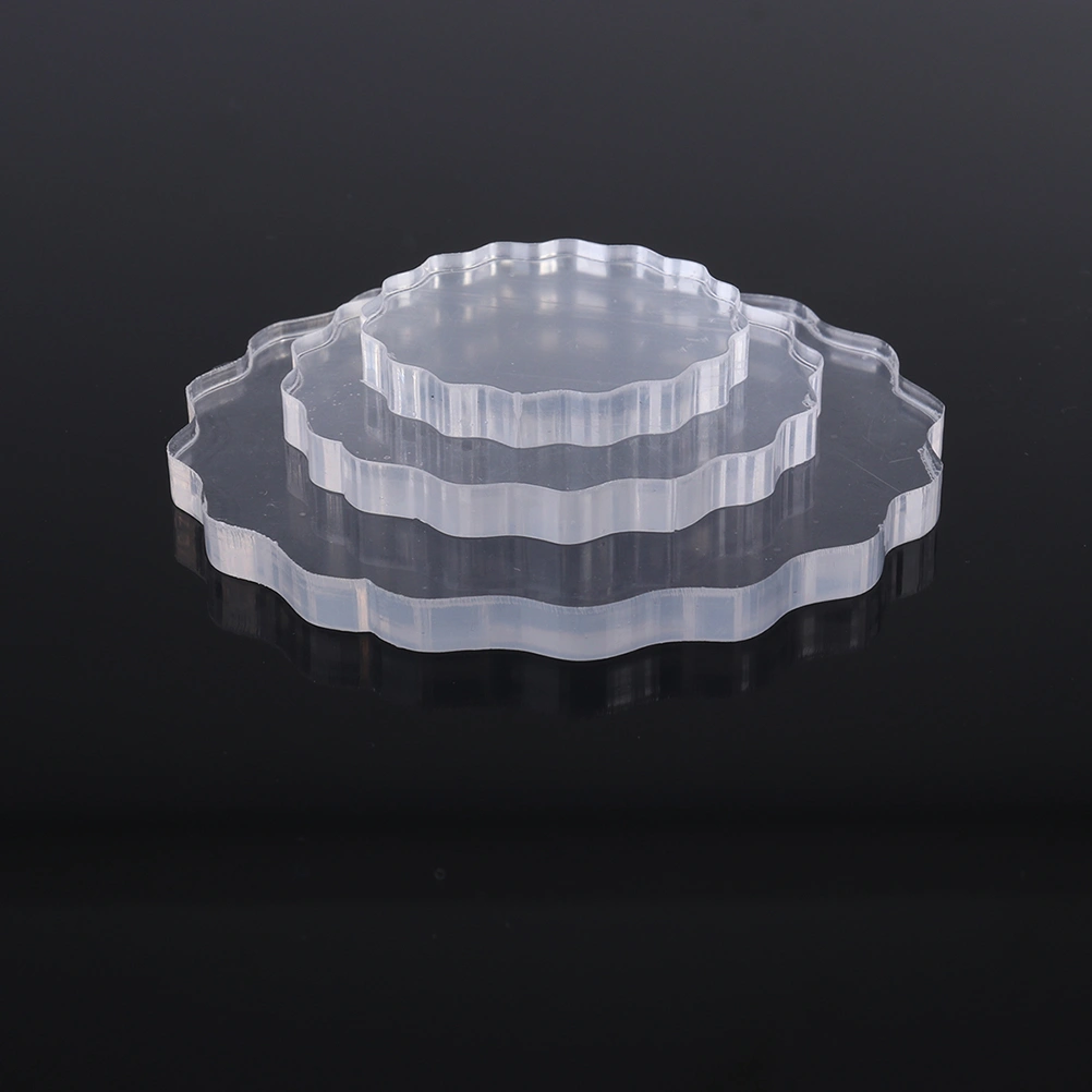 5Pcs Acrylic Seal Plates Clear Stamping Board Essential Stamping Accessories for Home Shop 5x5cm