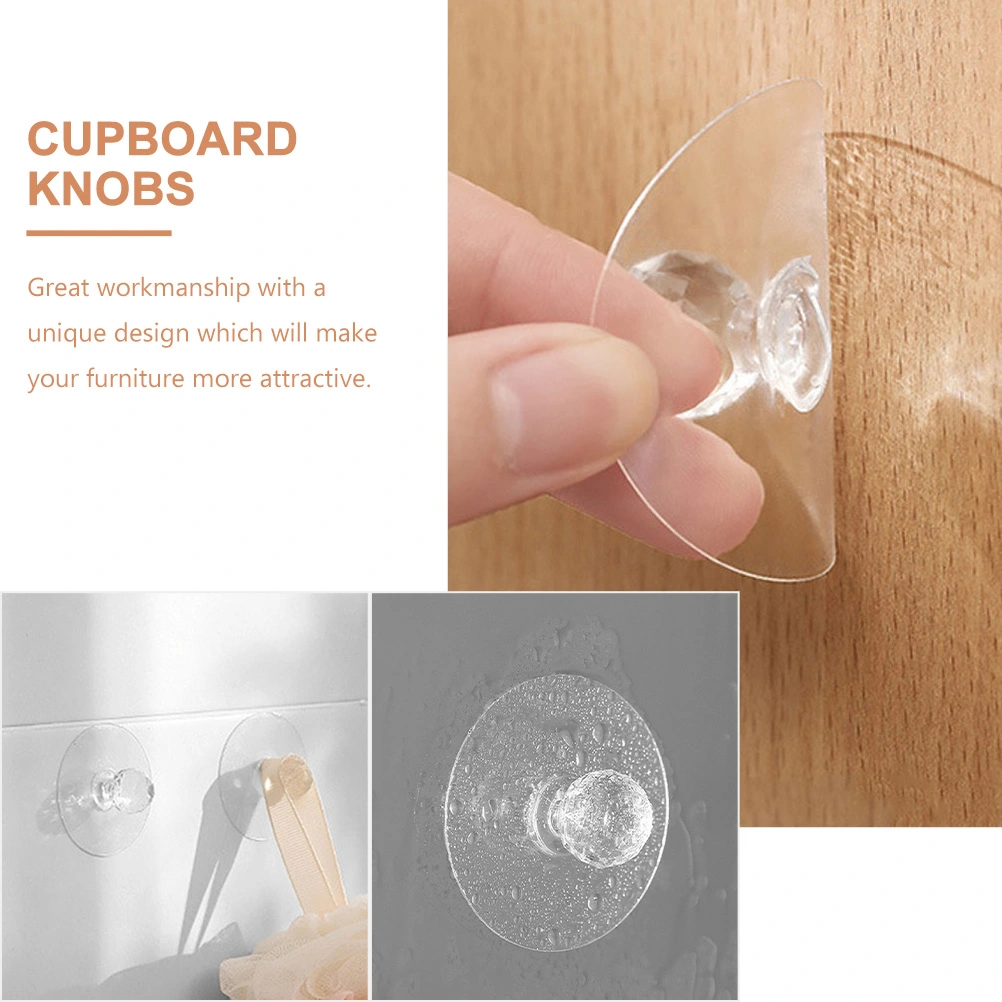 4Pcs Self Adhesive Wardrobe Handles Household Punch-free Cabinet Pulls
