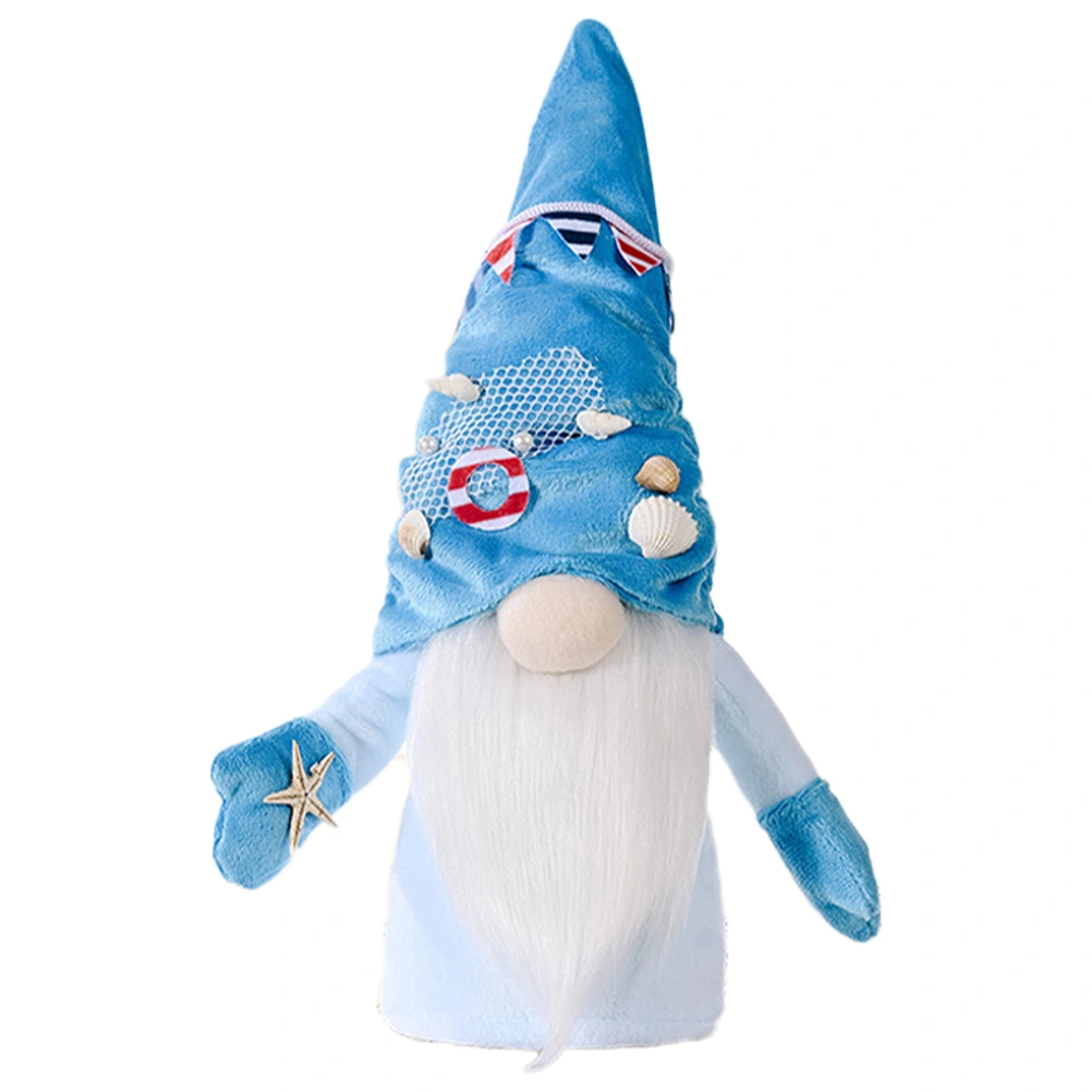 1Pc Summer Ocean Festival Rudolph Doll Decorative Gnome Doll Ornament Party Prop